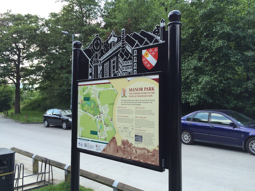 Manor Park panel for the Old Glossop Trail